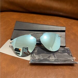 Dior Black and Silver Sunglasses